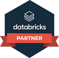 Trusted Databricks partner badge with a gradient background, symbolizing advanced data analytics and cloud solutions.
