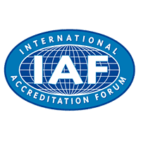 IAF logo indicating recognition by the International Accreditation Forum