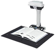 Book scanner with overhead camera for bound documents and archives
